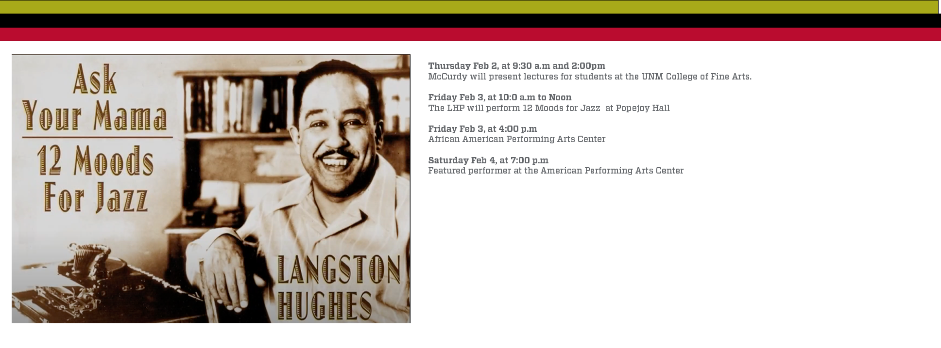 Celebrating 2023 Black History Month: The Langston Hughes Project