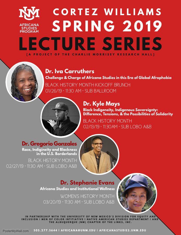 Cortez Williams Lecture Series 2019 Poster