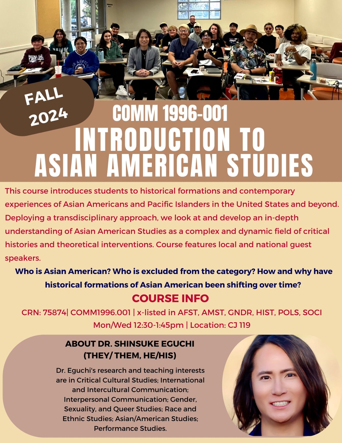 Introduction to Asian American Studies Course, Fall 2024